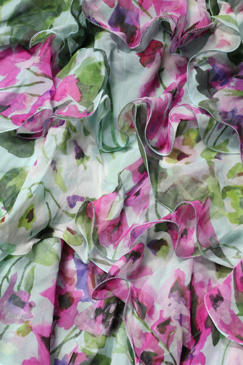 Dolce & Gabbana Multicolor Floral Silk Midi Layered Dress - Image 8