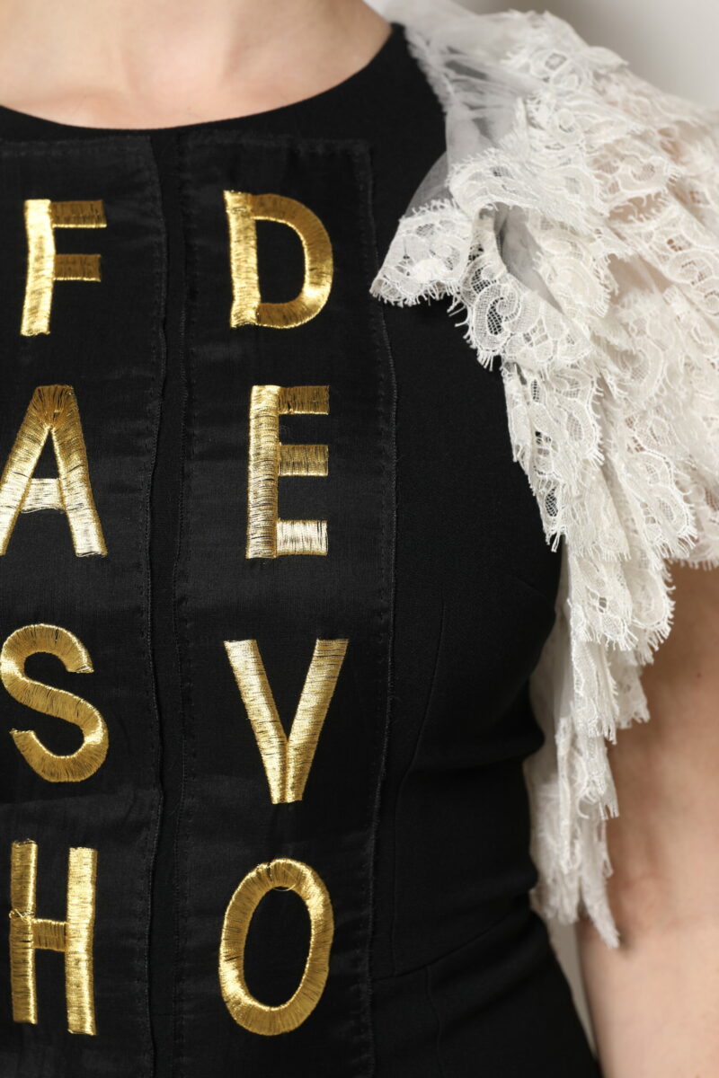 Dolce & Gabbana Black Fashion Devotion Embellish Mini Dress - Image 6