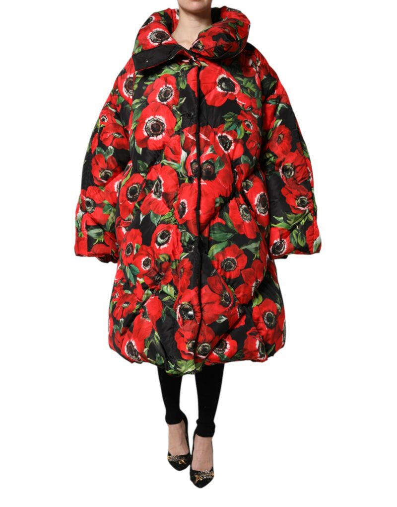 Dolce & Gabbana Multicolor Floral Full Zip Padded Jacket - Image 2