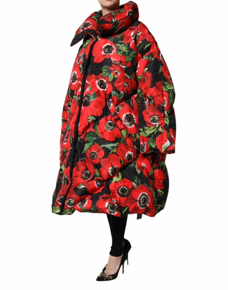 Dolce & Gabbana Multicolor Floral Full Zip Padded Jacket - Image 3