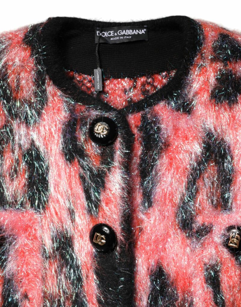 Dolce & Gabbana Red Mohair Wool Button Down Cardigan Sweater - Image 7