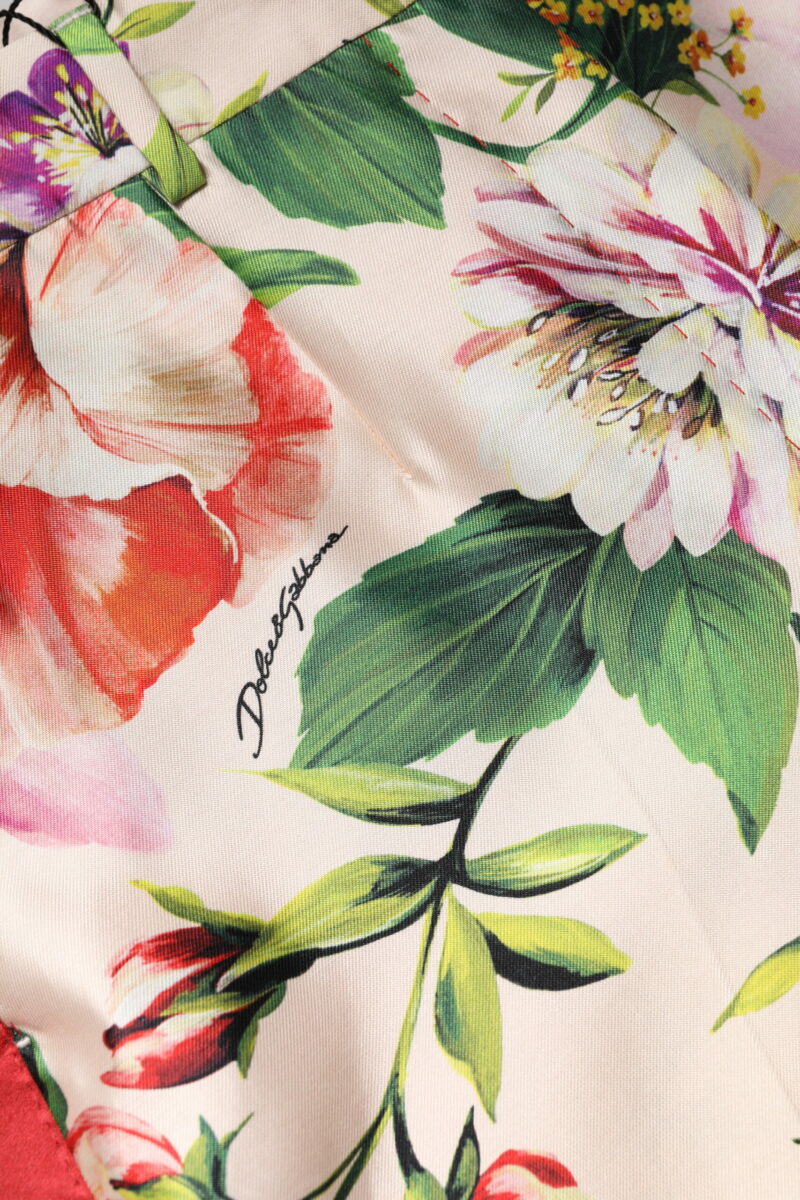 Dolce & Gabbana Multicolor Floral High Waist Straight Pants - Image 7