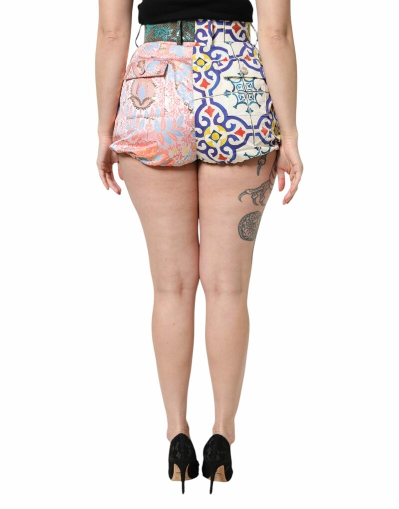 Dolce & Gabbana Multicolor High Waist Women Hot Pants Shorts - Image 4