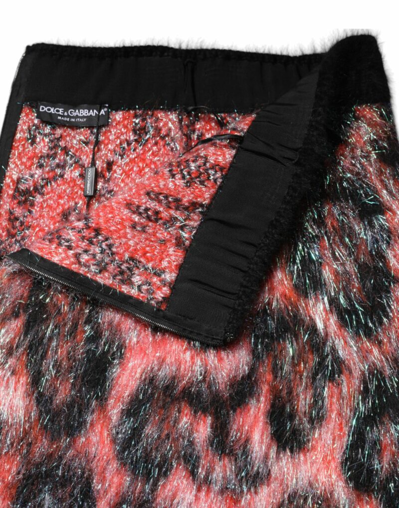 Dolce & Gabbana Multicolor Plush High Waist Mini Skirt - Image 6
