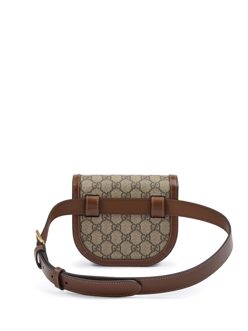Gucci GG Beige Monogram Horsebit 1955 Belt Bag - Image 2
