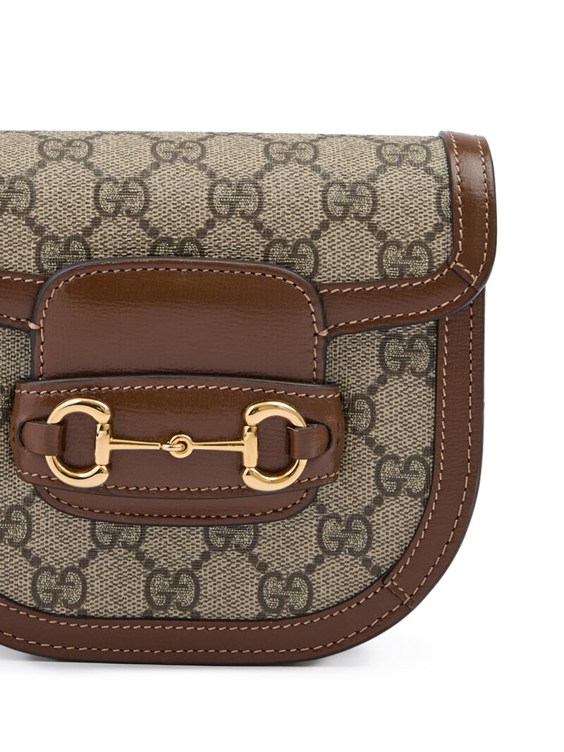Gucci GG Beige Monogram Horsebit 1955 Belt Bag - Image 4
