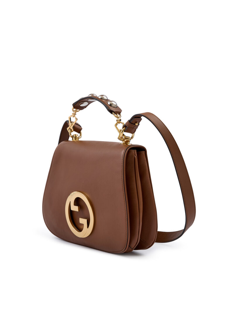 Gucci Roxy Brown Calfskin Shoulder Flap Bag - Image 3