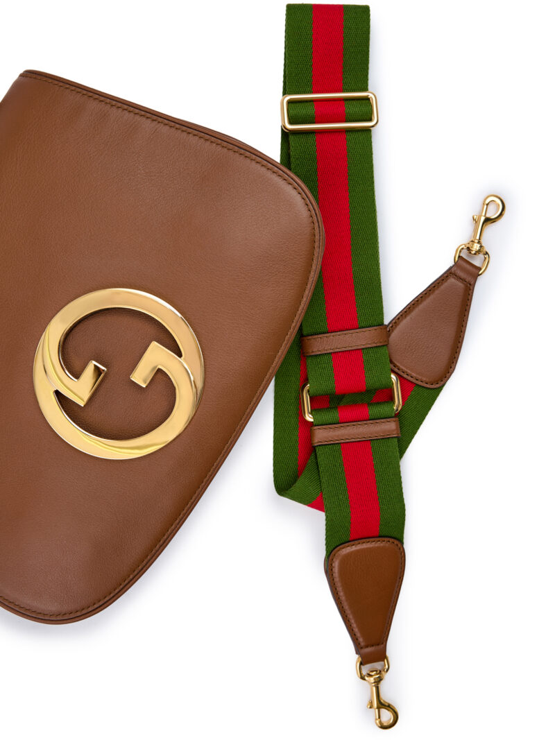 Gucci Roxy Brown Calfskin Shoulder Flap Bag - Image 6
