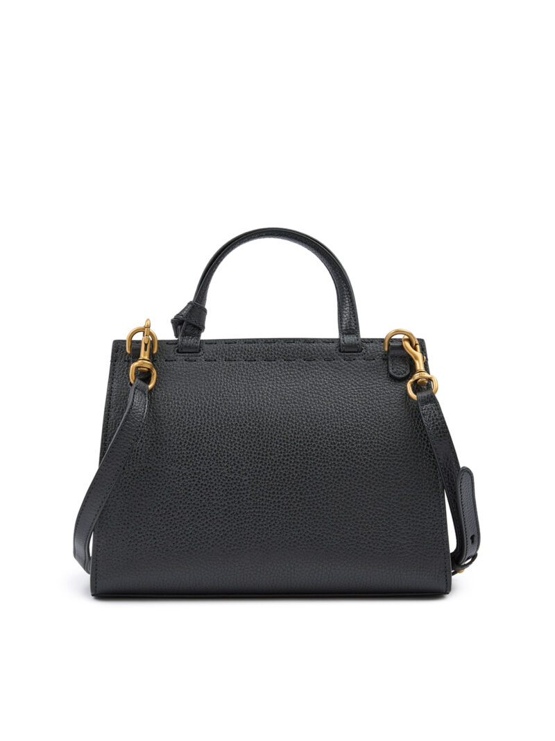 Gucci Black Leather GG Marmont Handbag - Image 4