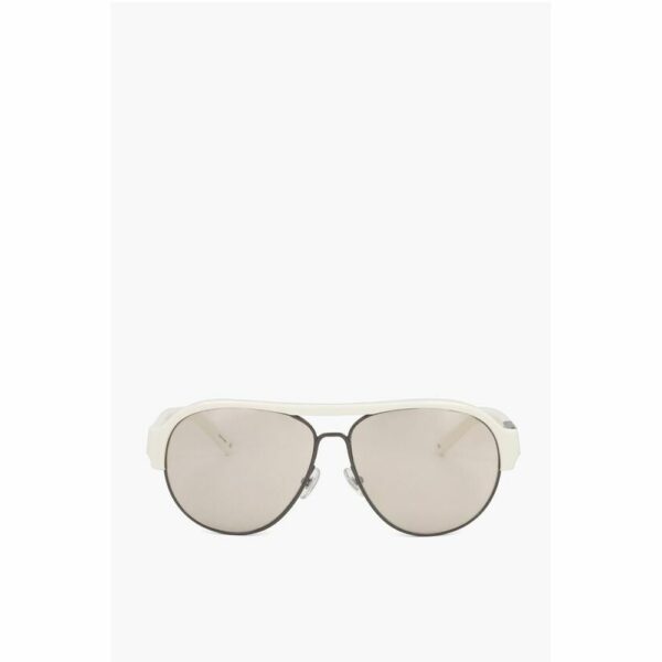 Linda Farrow White Haircalf Sunglass