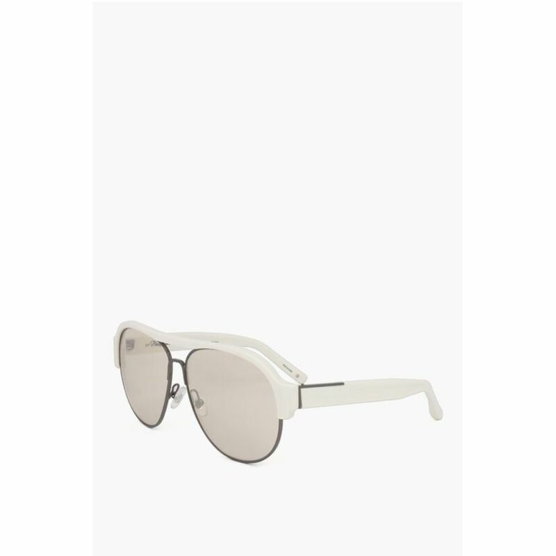 Linda Farrow White Haircalf Sunglass - Image 2