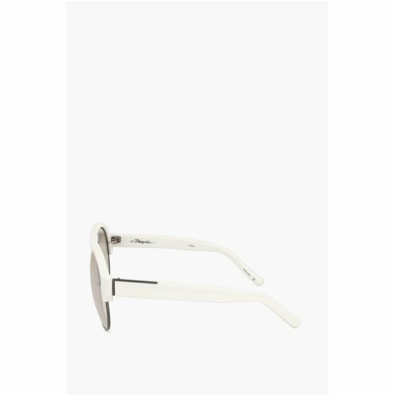 Linda Farrow White Haircalf Sunglass - Image 3