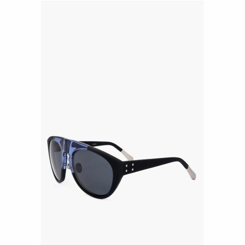 Linda Farrow Black Haircalf Sunglass - Image 2