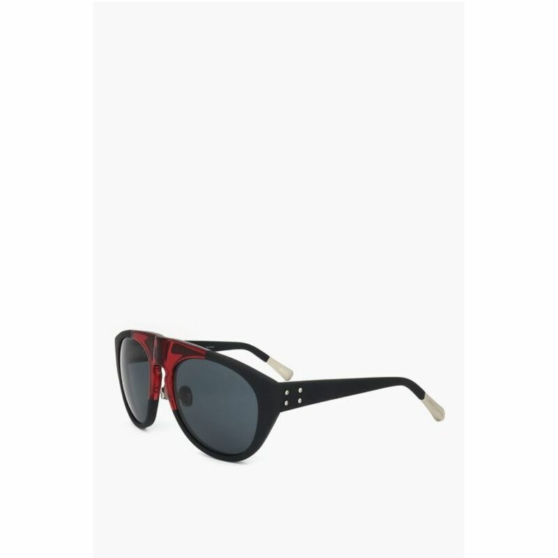 Linda Farrow Black Haircalf Sunglass - Image 2