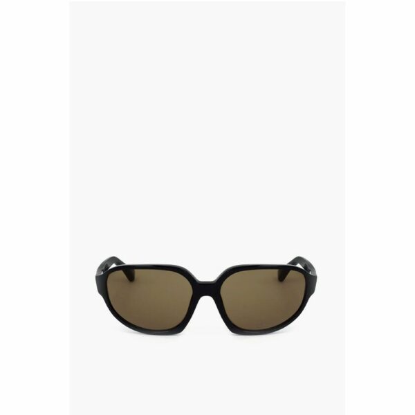Linda Farrow Black Haircalf Sunglass