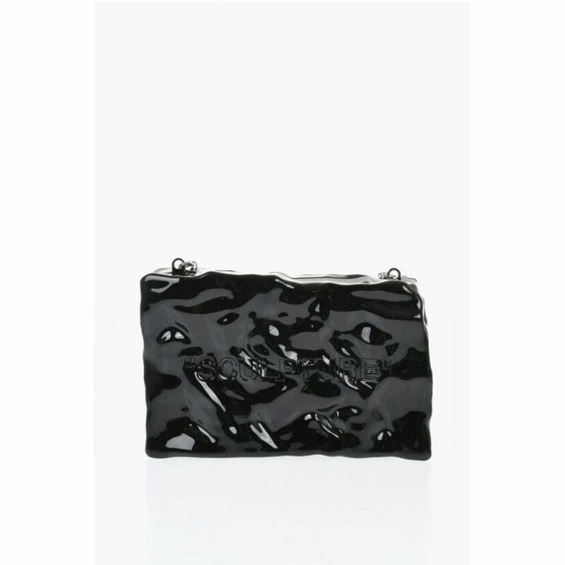 Off-White Black Plastic Tote Bag - Image 2