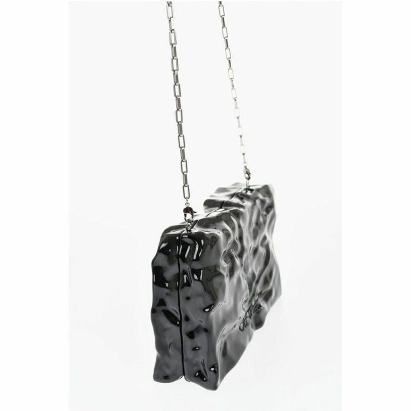 Off-White Black Plastic Tote Bag - Image 4