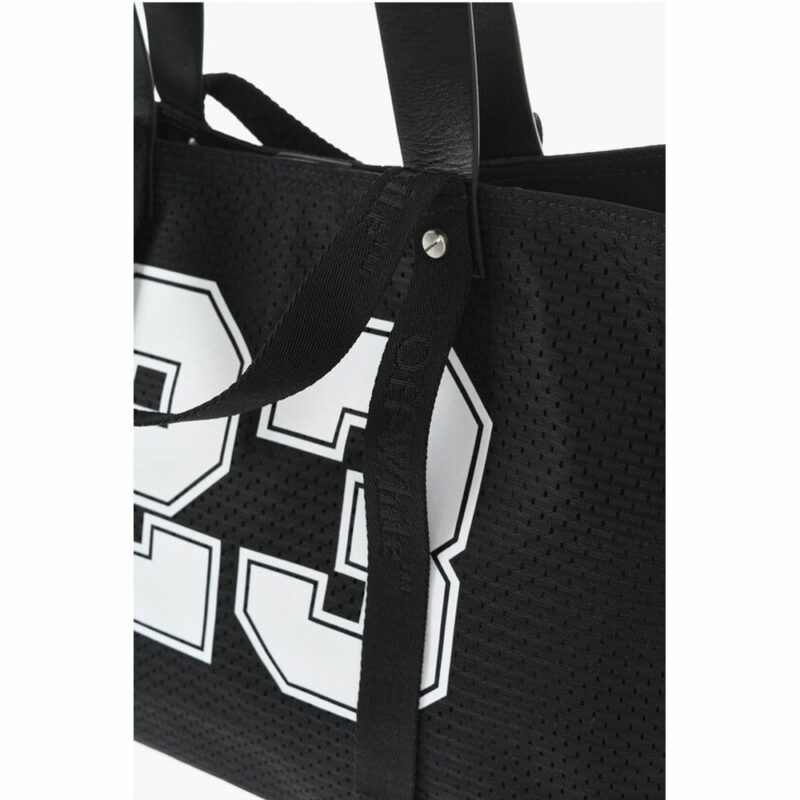 Off-White Black Polyester Tote Bag - Image 4