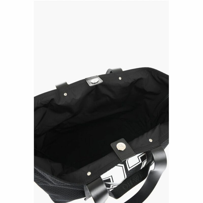 Off-White Black Polyester Tote Bag - Image 5
