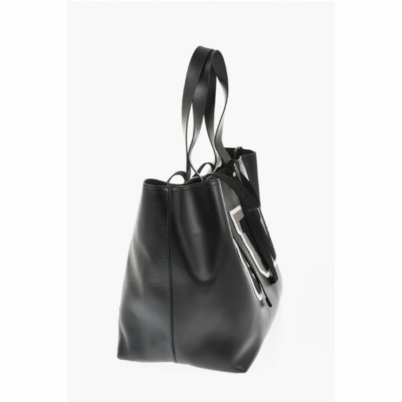 Off-White Black Calfskin Tote Bag - Image 3