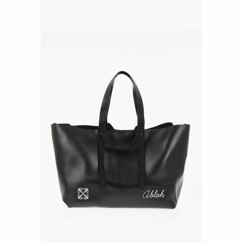 Off-White Black Calfskin Tote Bag - Image 4