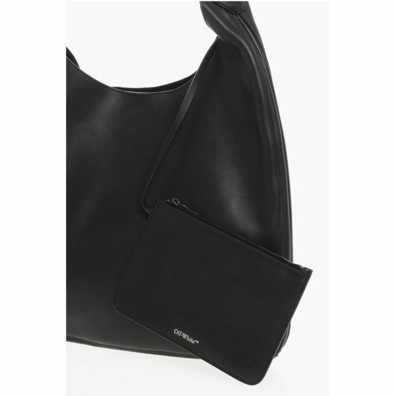 Off-White Black Cowhide Shoulder Bag - Image 3