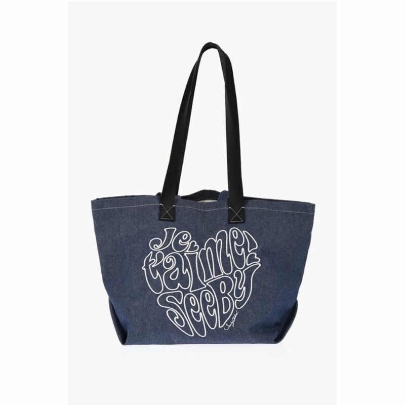 Chloé Blue Cotton Tote Bag