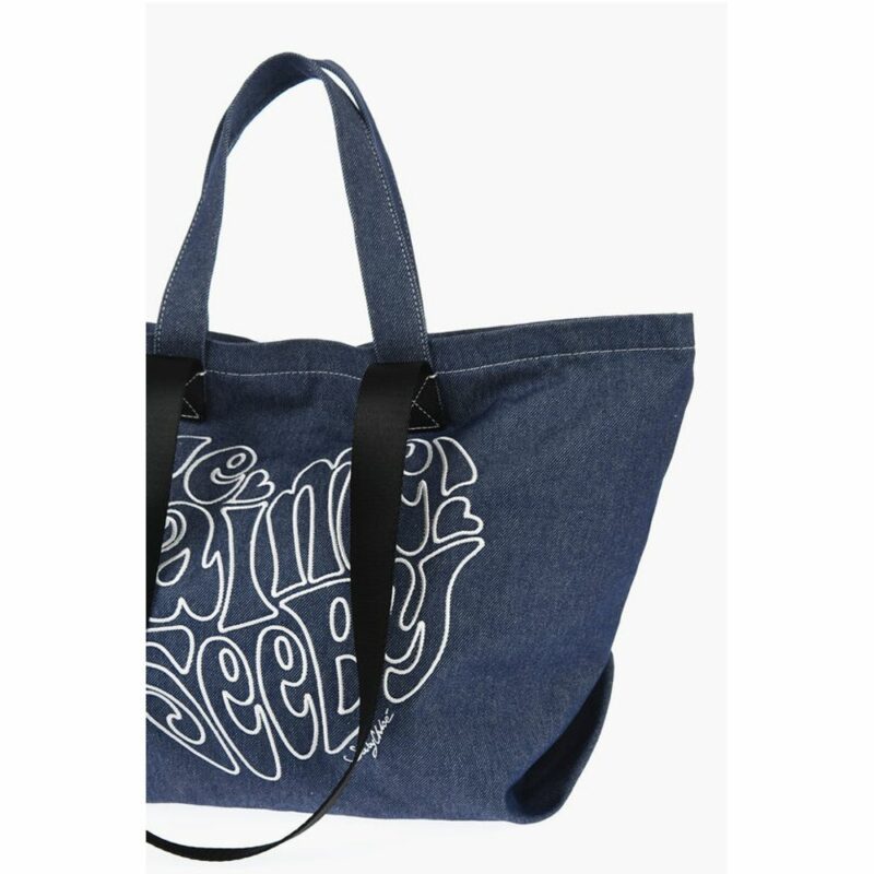 Chloé Blue Cotton Tote Bag - Image 4