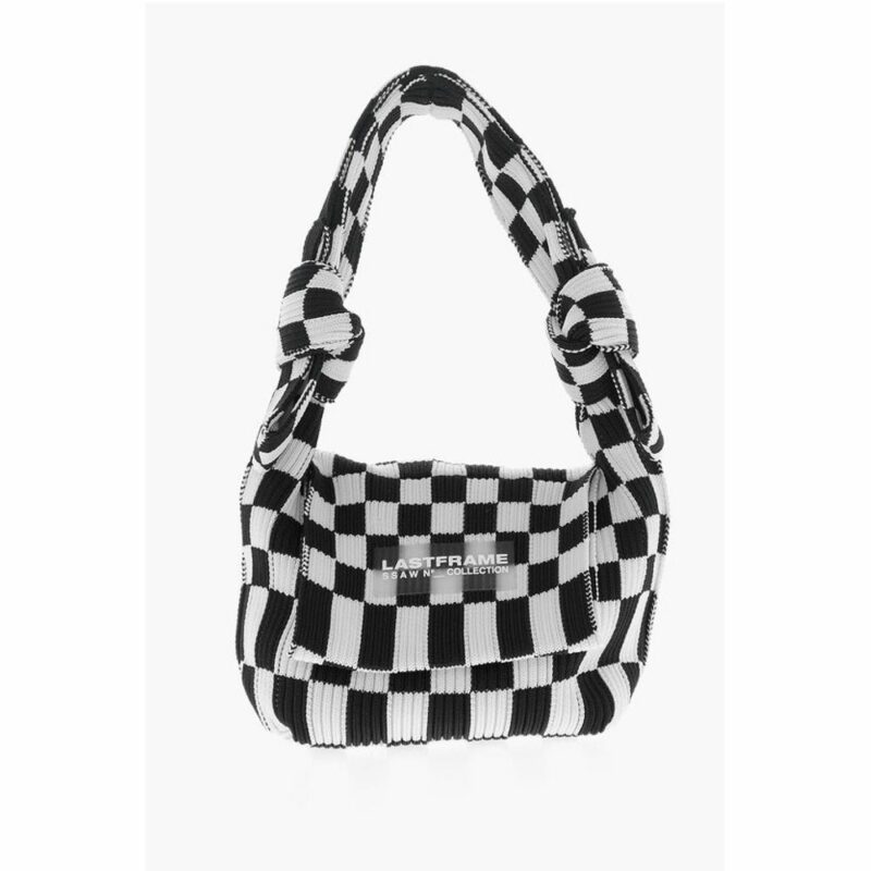 Last Frame Black And White Polyester Shoulder Bag