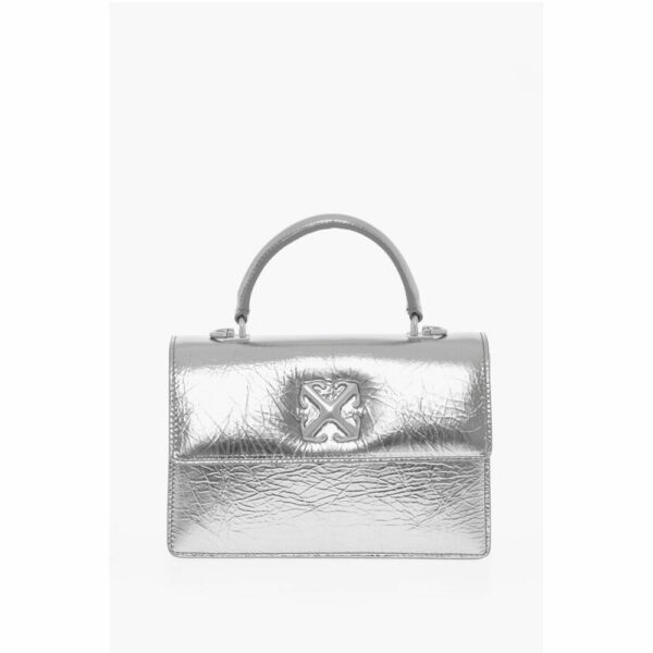 Off-White Silver Calfskin Tote Bag