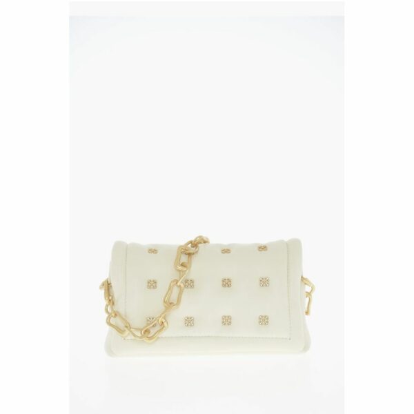 Off-White Beige Calfskin Shoulder Bag
